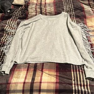 Fringe sweatshirt worn once
